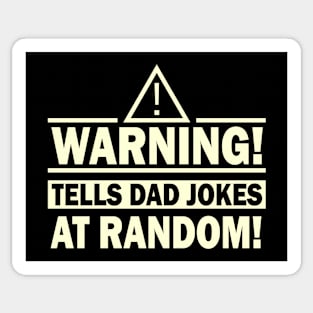 Warning Dad Jokes Sticker